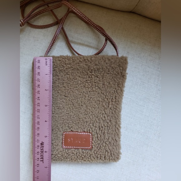 Brand New STAUD Shearling Eve Phone Crossbody Bag - Picture 16 of 16